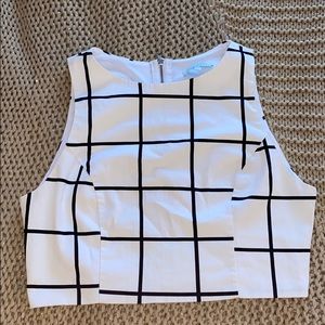 Cross Pattern Crop top